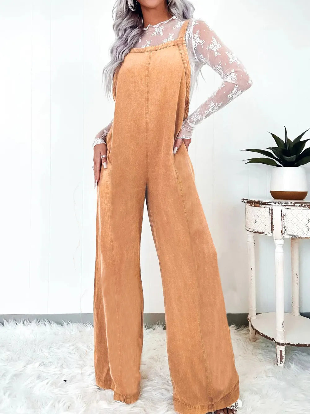 Rustic Overalls Square Neck Wide Leg Denim Overalls – Rusticae
