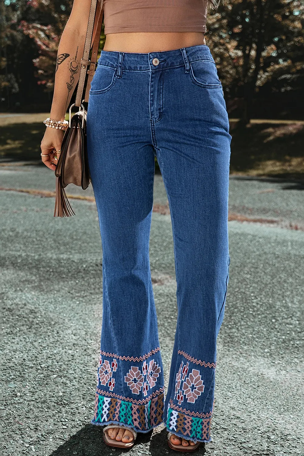 Embroidered Bootcut Jeans – Rusticae